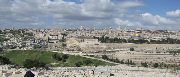 Mt. Moriah viewed from Mt. of Olives