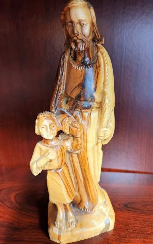 Olive Wood - Abraham and Isaac Olive Wood Statue